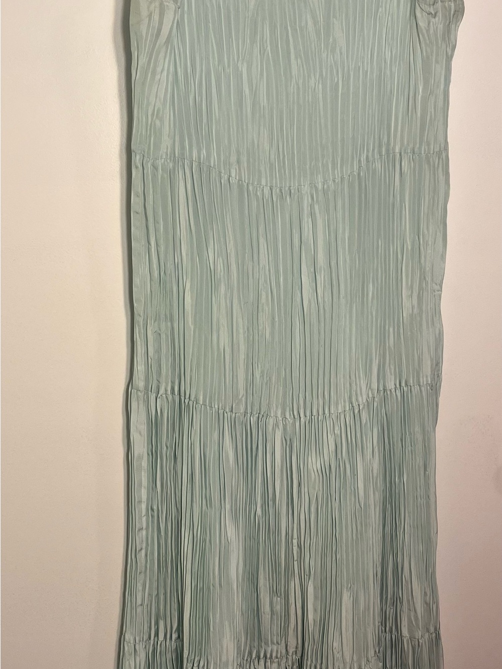 Eileen Fisher Mint Green Sleeveless Tiered Midi Dress XS - Picture 7 of 10
